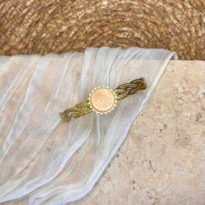 Bracelet jonc pierre rose