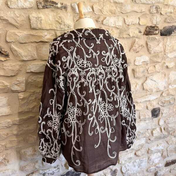Chemise arabesque chocolat – Image 4