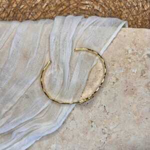 Bracelet jonc pierre rose