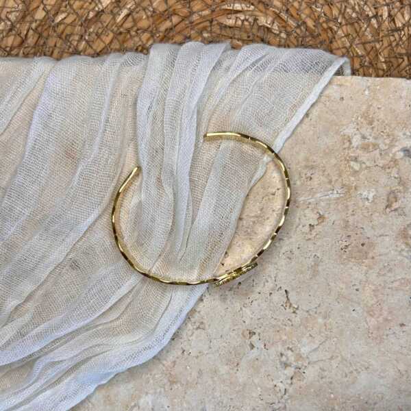 Bracelet jonc pierre rose – Image 2