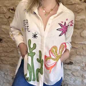 Chemise motifs casual