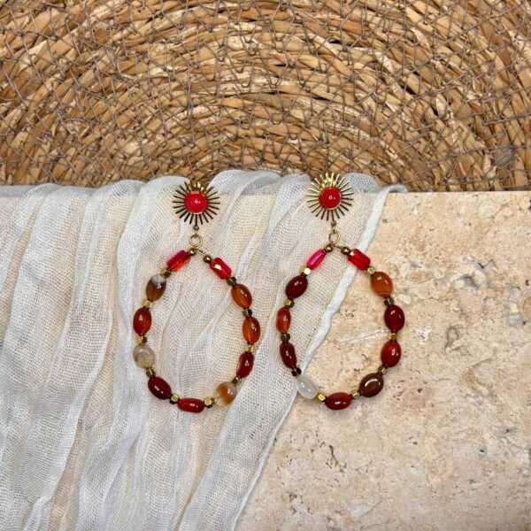 Boucles d'oreilles soleil