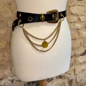 Ceinture avec chaine noir