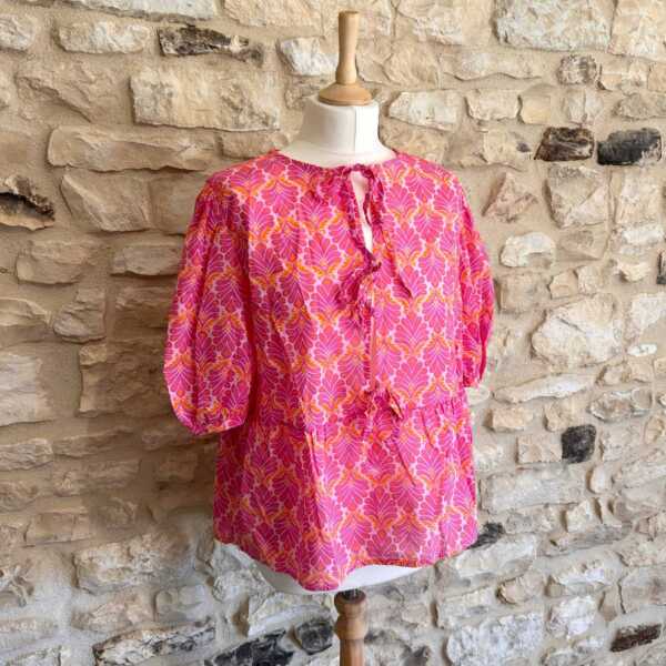 Blouse manche courte floral – Image 2