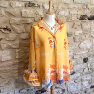 Chemise fluide jaune