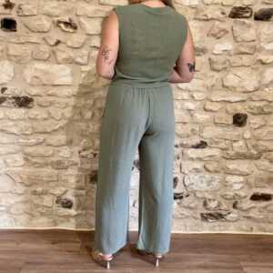 Ensemble kaki floral