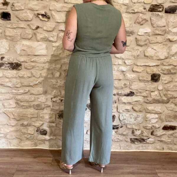 Ensemble kaki floral – Image 2