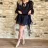 Robe courte noir irisée