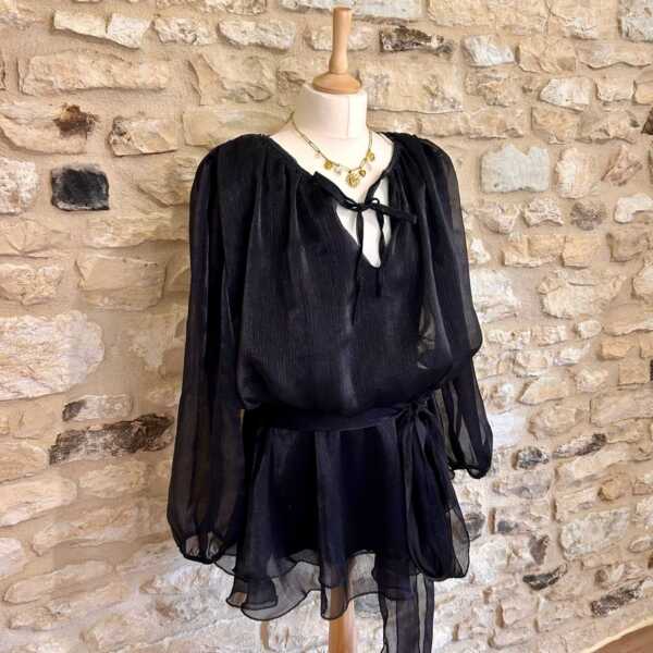 Robe courte noir irisée – Image 3
