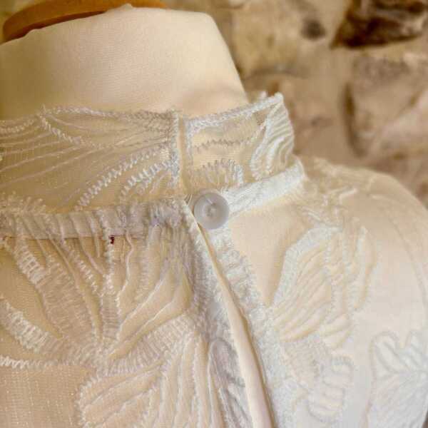 Blouse en dentelle et broderie floral – Image 3