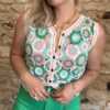Top sans manche crochet
