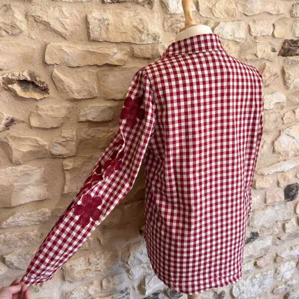 Chemise à carreaux brodée – Image 3