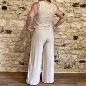 Ensemble fluide beige