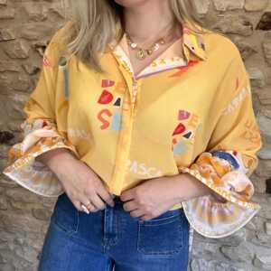 Chemise fluide jaune