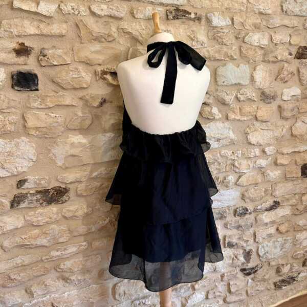 Robe courte noire dos nu – Image 3