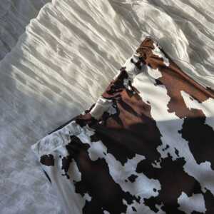 Jupe longue satinée vache