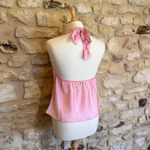 Top satiné dos nu rose – Image 3