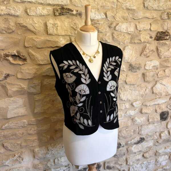 Ensemble noir floral – Image 3