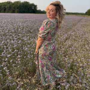 Mira – Robe longue portefeuille bohème