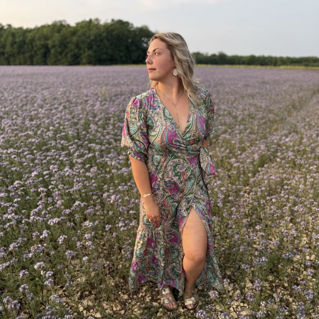 Mira - Robe longue portefeuille bohème