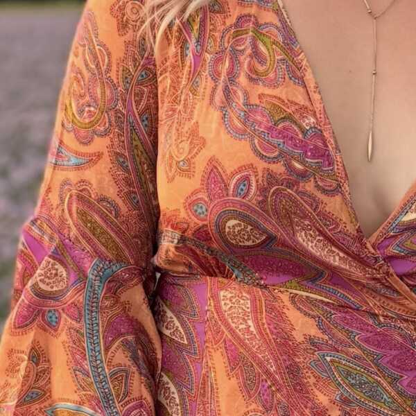 Esmeralda - Robe longue portefeuille bohème – Image 3
