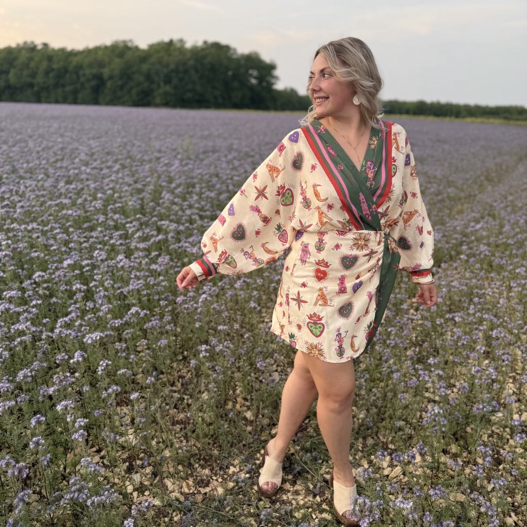 Séléné - Robe courte kimono
