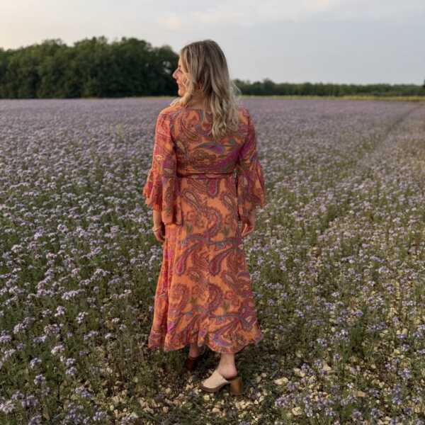Esmeralda - Robe longue portefeuille bohème – Image 2